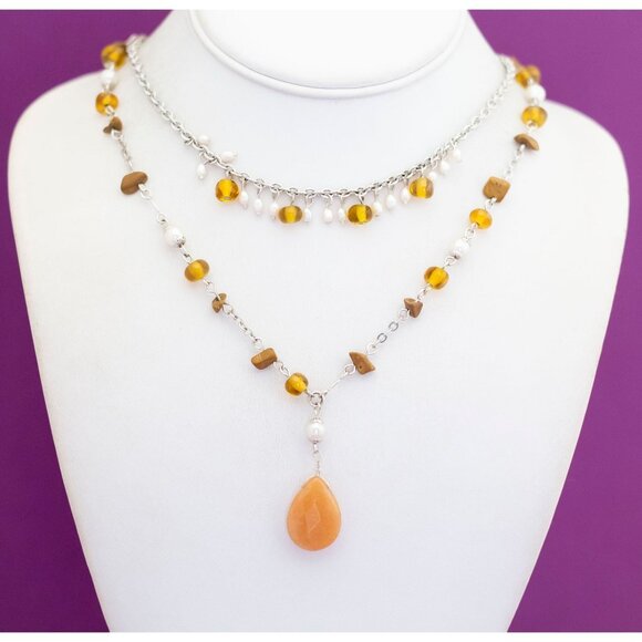 Vintage Bohemian Princess Stylish Multi Strand Necklace 18 inch by Avon - V10 - Picture 1 of 3